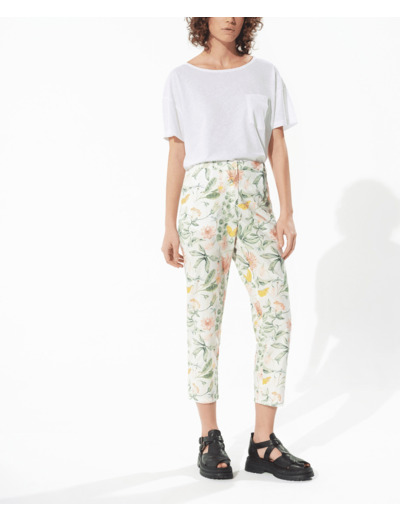 Pantalon droit ecru