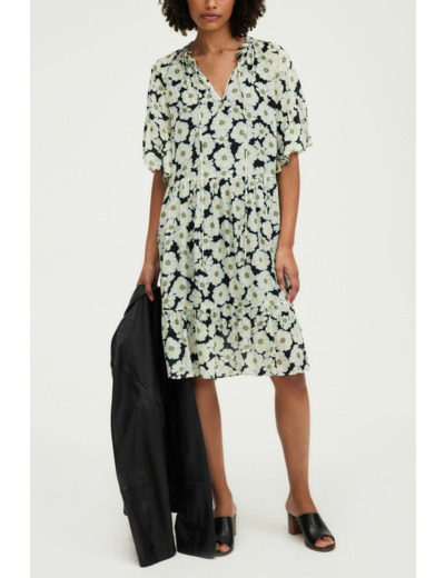 Robe courte imprimé pivoines - PHILOMENA