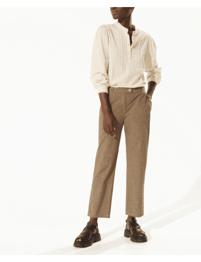 Pantalon droit fauve