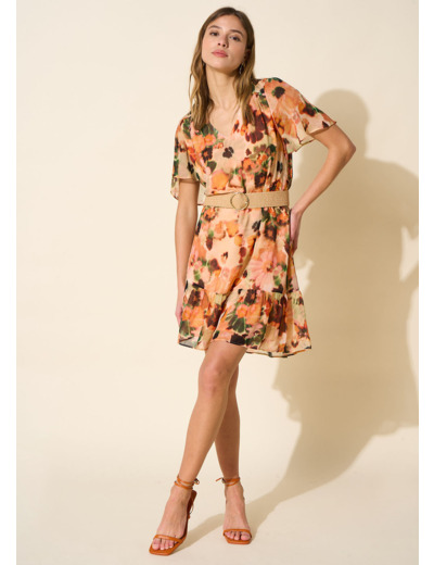 Robe droite imprimée