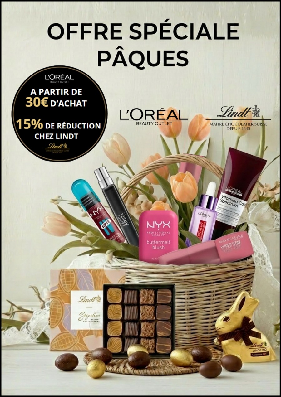 OFFRE PAQUES COLLAB LINDT - L'OREAL