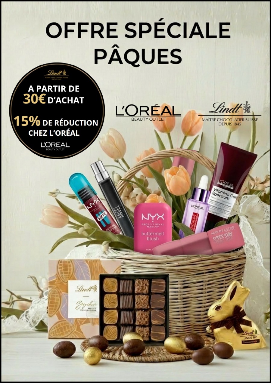 OFFRE PAQUES COLLAB L'OREAL - LINDT