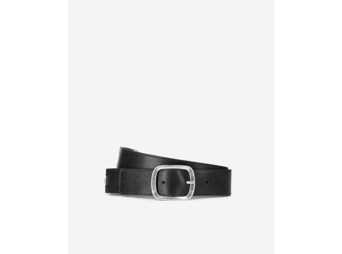 Ceinture En Cuir Noir Avec Pièces Métalliques black