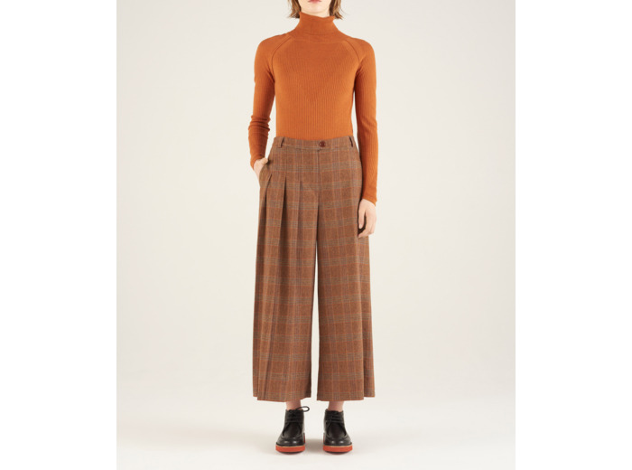 Pantalon large chamois