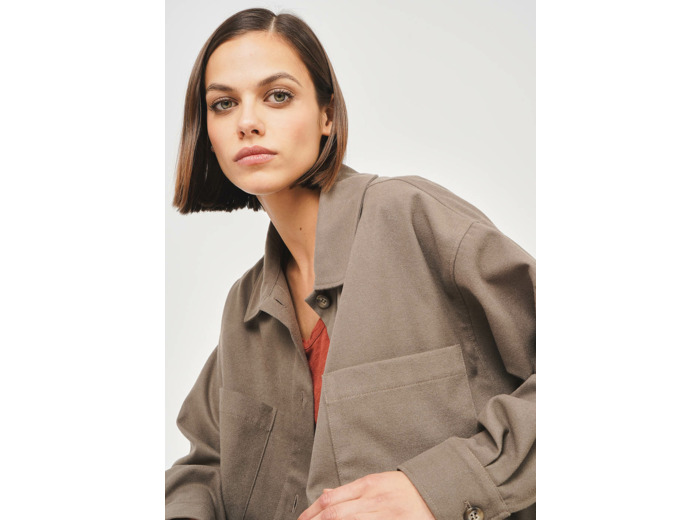 Surchemise courte à manches longues