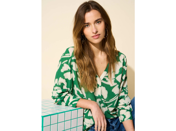 Blouse impimée col V