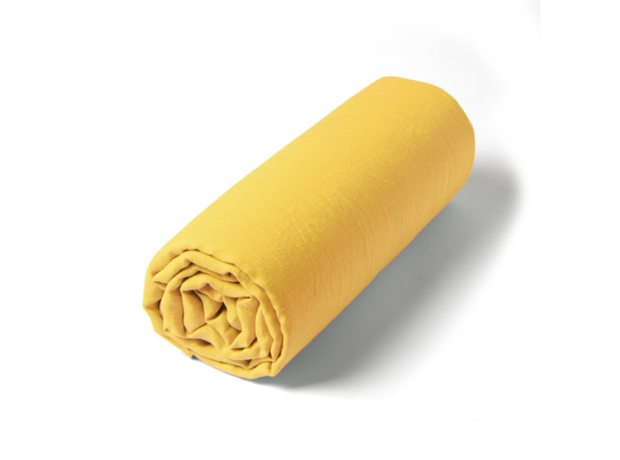 Drap-housse lin lavé | Linge de lit uni | Tradition des Vosges