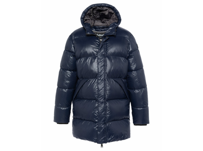 Doudoune longue brillante à capuche IVAN SCHOTT