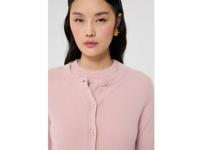 Gilet Guido Vieux Rose en Cachemire