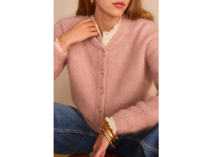 Cardigan LOU en mohair et laine