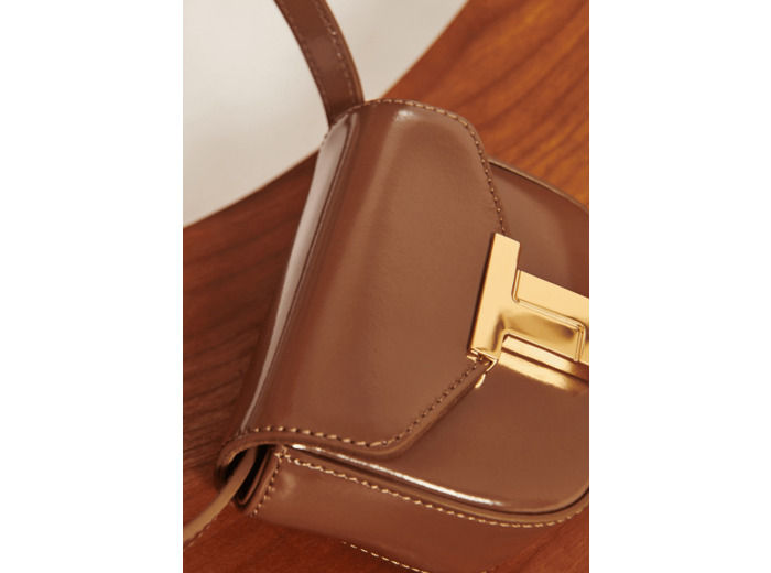 Sac Mini Taupe en Cuir