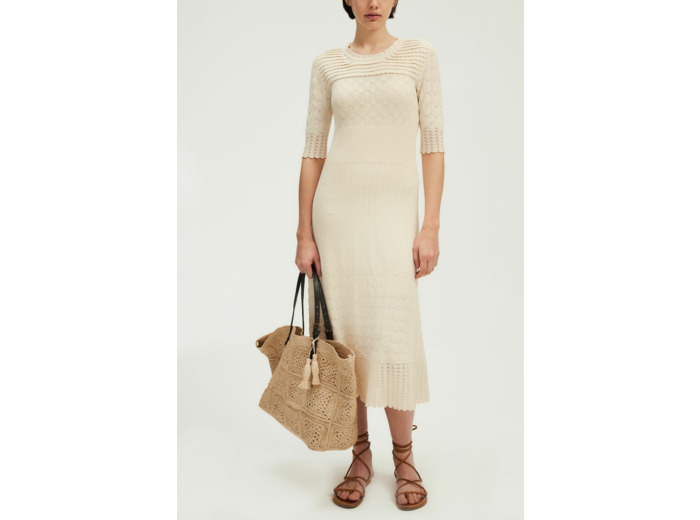 Robe midi cintrée en maille - PARVATI