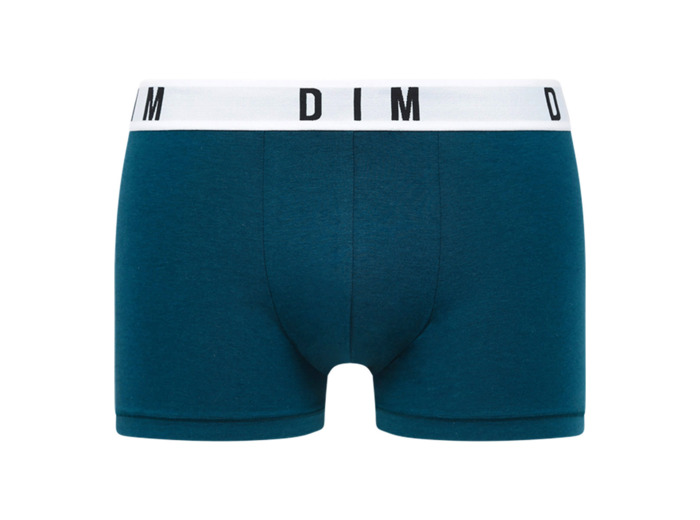 Boxer homme en coton modal et ceinture unie Bleu Pétrole Dim Originals