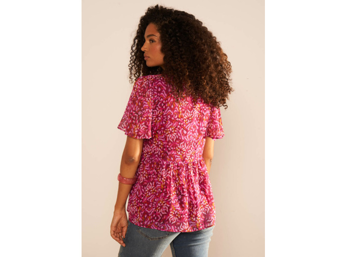 Blouse imprimé encolure V