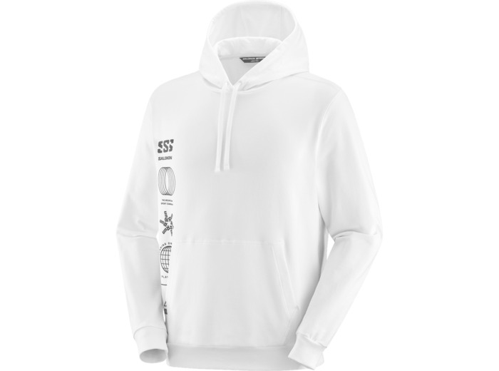 Graphic Pull Over Hoody White