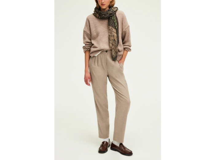 Pantalon en flanelle sable - NAVA