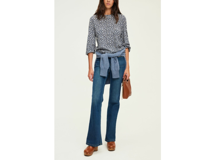 T-shirt manches longues à fleurs - ALEXANDRA