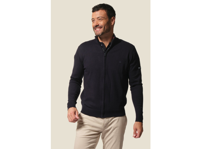 Veste zippée en maille Paul