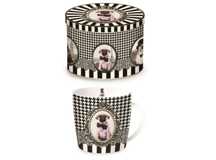 BAROCCO DOGS Mug 35cl/boîte métal vers.A