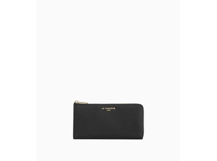 Compagnon zippé Emilie en cuir signature T