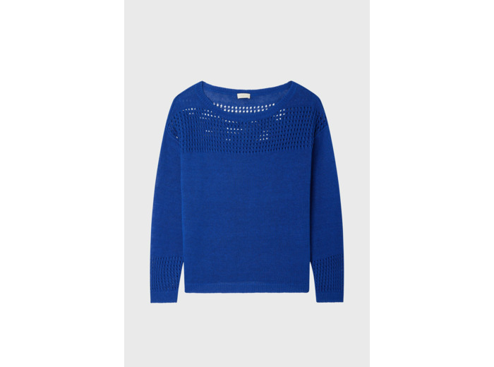 Pull col rond en lin - LISIE