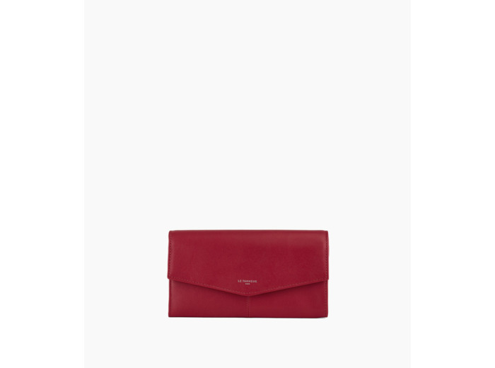 Compagnon à rabat Charlotte en cuir lisse