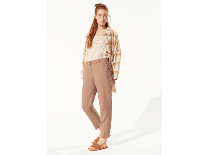 Pantalon droit chataigne