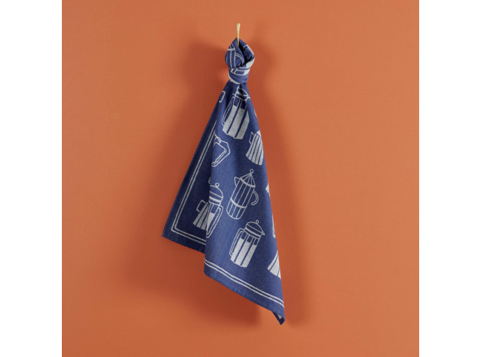 Torchon coton Barista | Tissé Jacquard | Tradition des Vosges