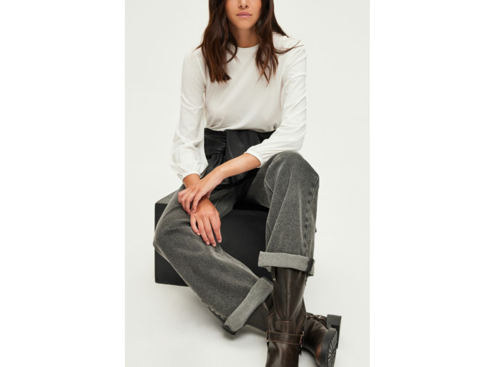 T-shirt manches longues en coton mélangé - AZLIS