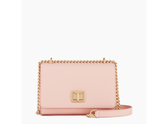 Petit sac bandoulière Eva en cuir grain caviar
