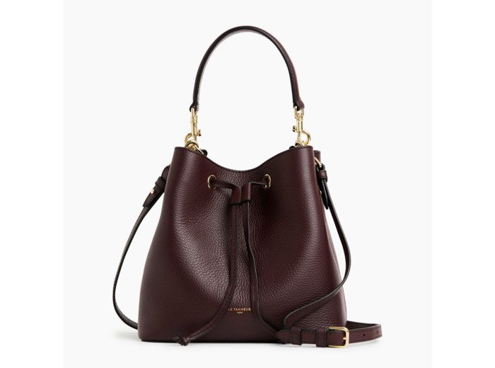 Sac seau Louise en cuir grainé