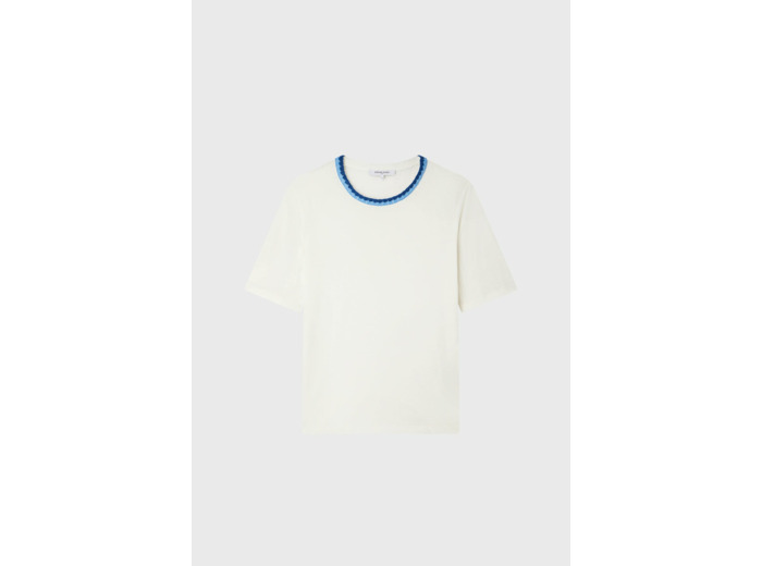 T-shirt col rond brodé - MARCELLA