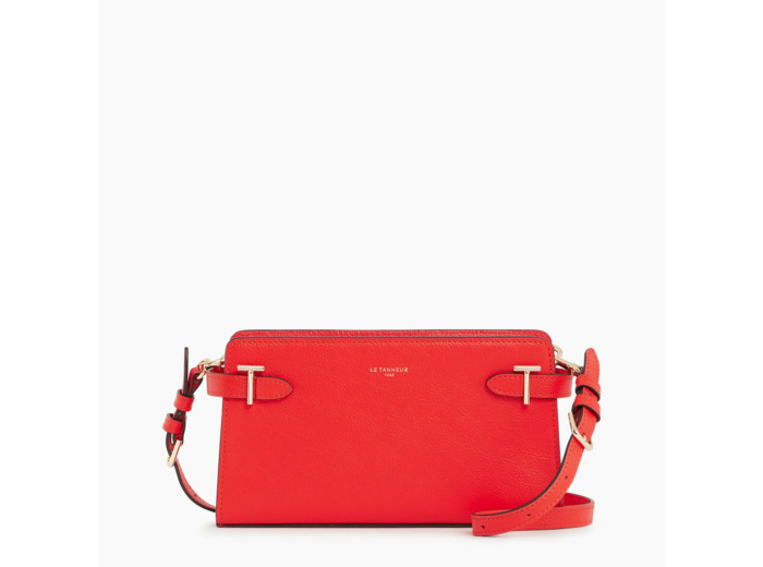Sac baguette Emilie en cuir grainé
