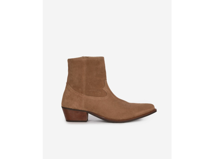 Santiags en cuir brown