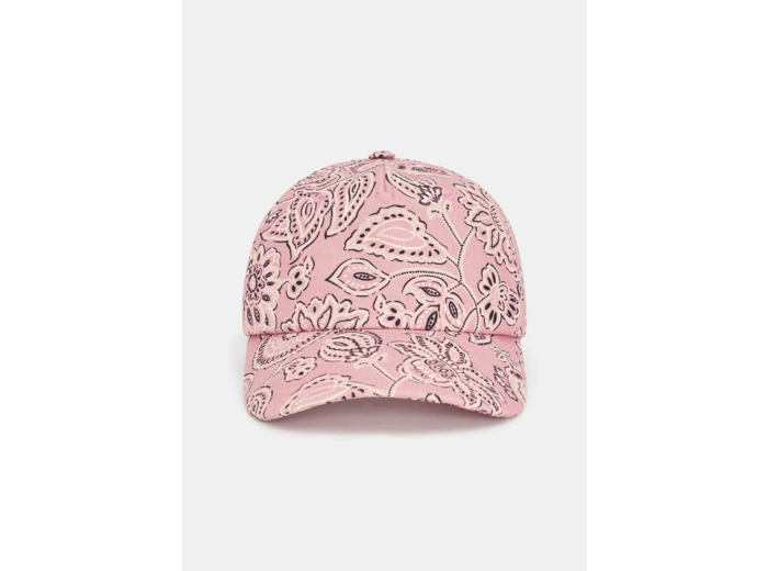 Casquette Carole rose imprimé bandana