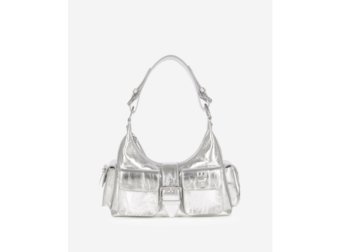 Sac Amelia En Cuir silver