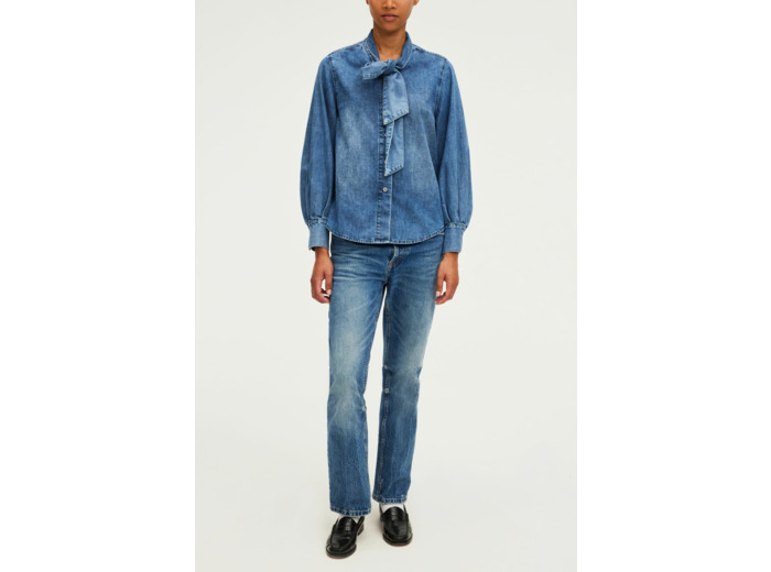 Chemise en jean et col lavallière - BRYONY