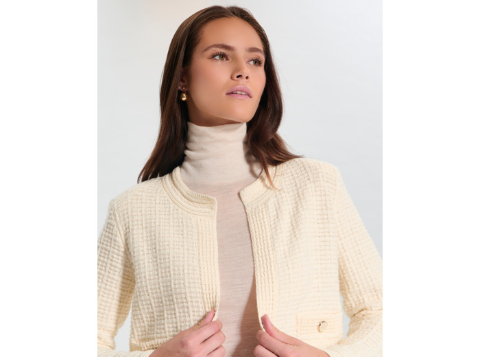 Gilet Glade Ecru en Laine