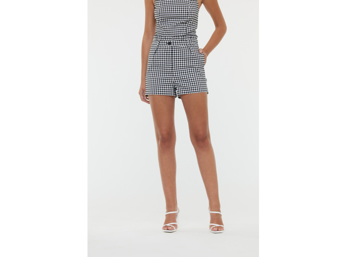 Short paper bag en tissu vichy