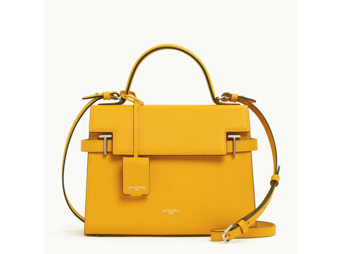 Grand sac à main à rabat Emilie en cuir signature T