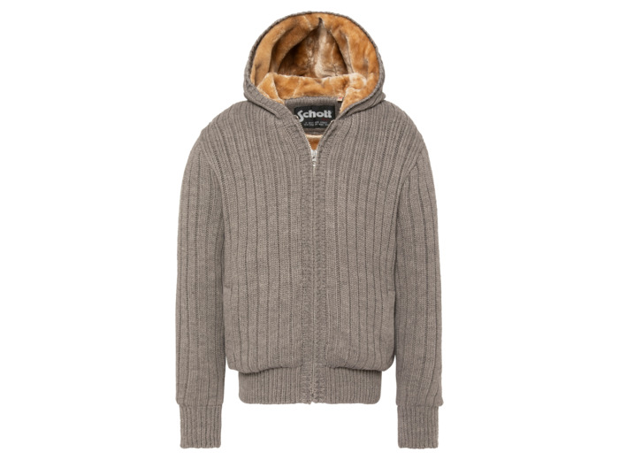Gilet côtelé doublé à capuche sherpa