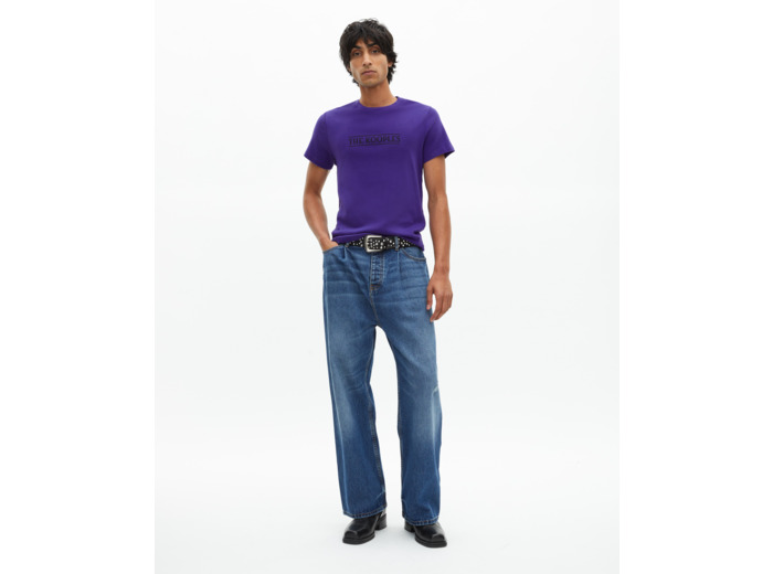T-shirt avec imprimé violet electric blue