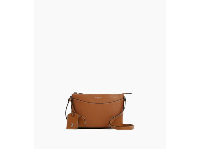 Petit sac bandoulière Romy en cuir grainé et lisse