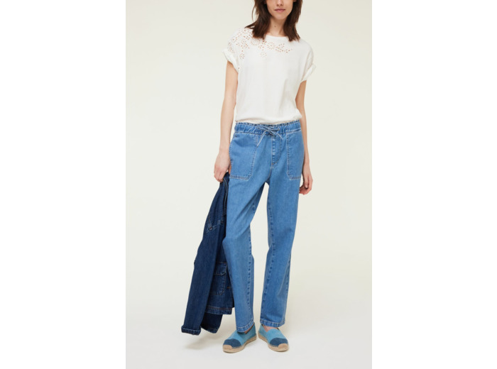 Jean à taille élastiquée - CYBILLE