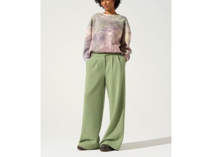 Pantalon large mousse