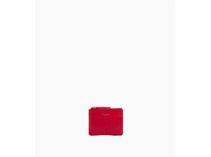 Porte monnaie zippé Charlotte en cuir lisse