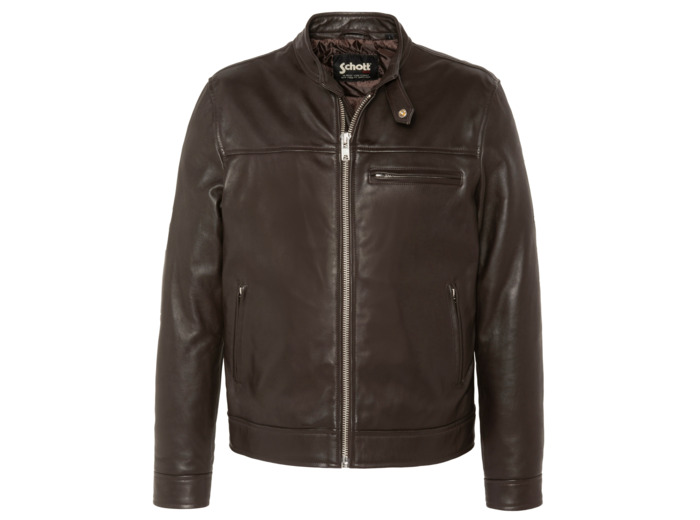 Blouson biker, cuir d'agneau