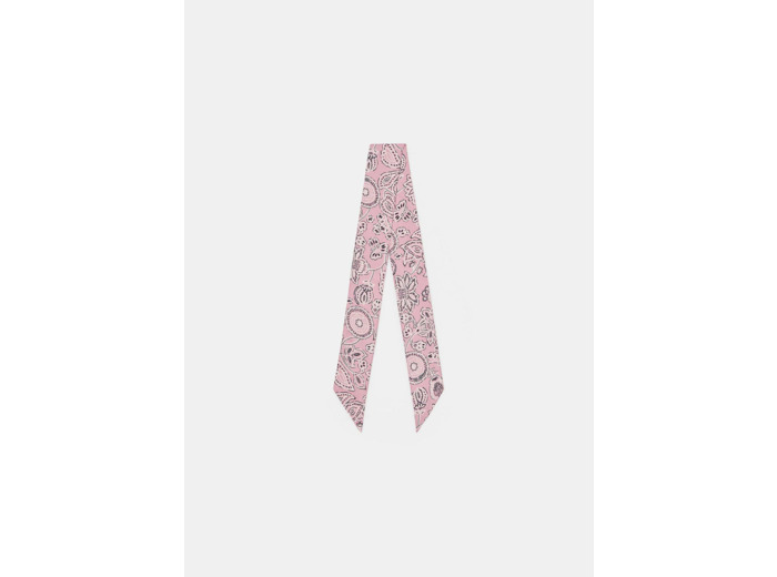 Foulard Eulalie rose imprimé bandana
