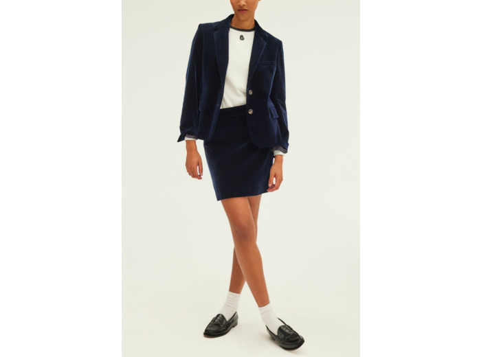 Veste en velours marine - MEGANE