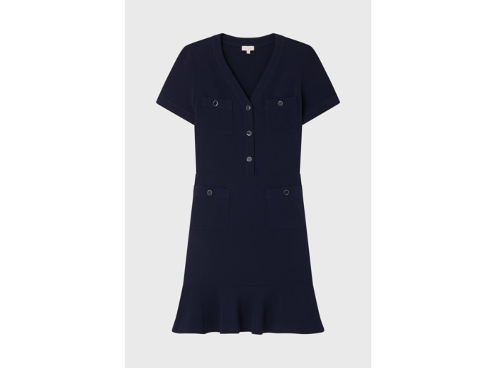 Robe courte cintrée à volants - SYRINN